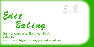 edit baling business card